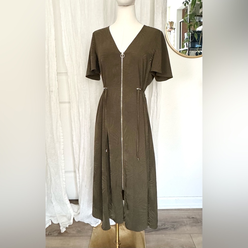 Ted Baker London Olive Green Midi Dress